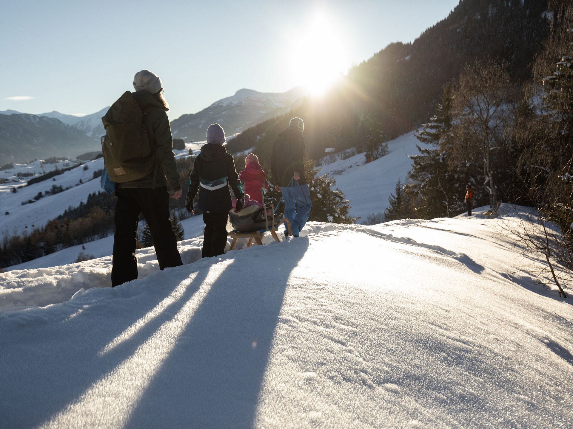 Winter hiking and tobogganing adventures
