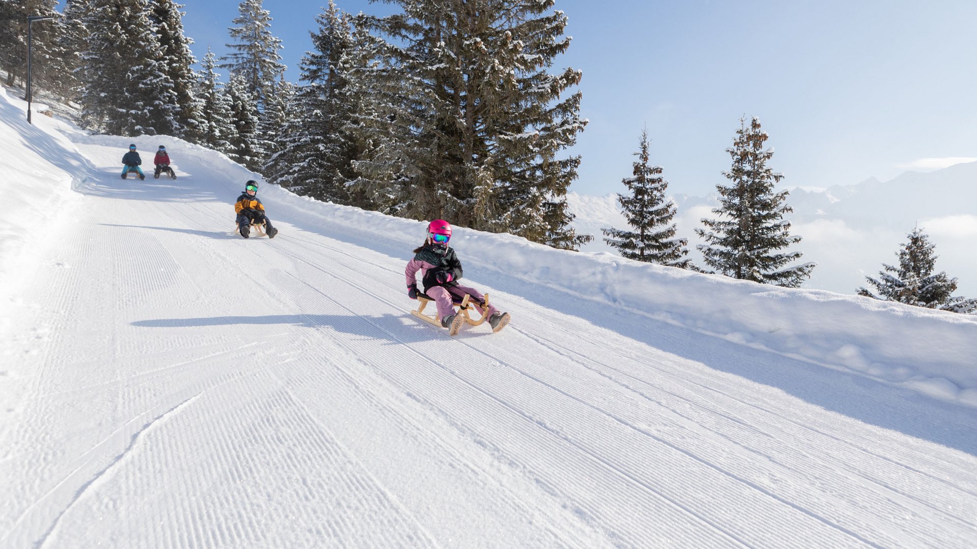 Winter hiking and tobogganing adventures